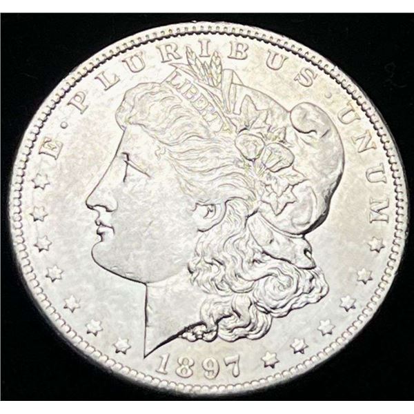 1897-O Morgan Silver Dollar AU58