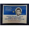 Image 2 : 14K Gold JFK Memorial Half Dollar