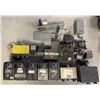 Image 1 : Group of assorted vintage aviation parts - includes aircraft intercom / ATC control heads / vintage 