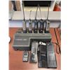 Image 1 : Group of 9 vintage VHF transceivers & Motorola battery charger stand - includes Realistic transceive