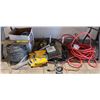 Image 1 : group of assorted industrial items - includes galvanized wire / extension cords / clamp lamp etc
