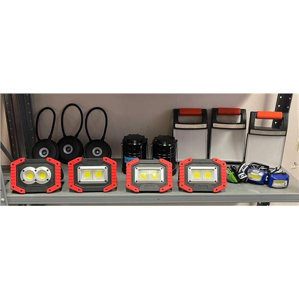 Group of assorted camping lamps/lanterns - includes camping lamps / etekcity camping lanterns / Ener