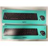 Image 1 : Group of 2 Logitech wireless keyboards & mouses - Open Box - model: MK270 & Logitech wireless keyboa