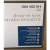Image 3 : Glacier Bay drop-in white sink - model: 13-0093-W-GB