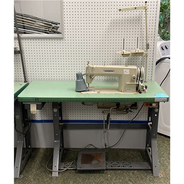 Mason - sewing machine w/ sewing machine table - model: KM-250A (approx 48" W x 20" L x 30" H)