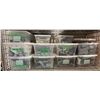 Image 1 : Shelf lot full of industrial misc items - includes EMT set screw connectors / large pipe clamps / sp