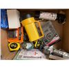 Image 3 : Box & toolbox full of assorted tools & misc - includes Skil drill driver / mastercut saw / studsenso