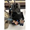 Image 2 : Group of 3 tool bags w/ assorted tools & misc - includes knee pads / flashlights / wrenches / screwd