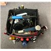 Image 1 : Husky tool bag - full of assorted tools - includes Rona sledge hammer / C-clamp / laser level tape r