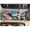 Image 2 : Stanley toolbox full of assorted plumbing & misc - includes crimping tool / steel strapping slip & l
