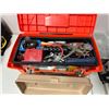 Image 2 : 2 toolboxes full of assorted tools & misc - includes Homer Box / screwdrivers / flashlight / drill b