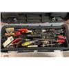 Image 2 : Stanley toolbox w/ assorted tools - inlcudes screwdrivers / screws / line reels drywall knife etc