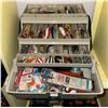 Image 1 : Plano - 3 large lift-up trays/deep bottom storage w/ fishing hooks, reels etc - model: 6803