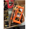 Image 3 : 2 boxes full of assorted tools & tool related items - includes hand saws / hammers / panel carry / w