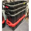 Image 2 : Group of 4 husky containers w/ wheels (approx 44" W x 20: L x 19" H)