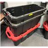 Image 2 : Group of 3 husky containers w/ wheels (approx 44" W x 20: L x 19" H)