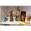 Image 3 : Group of assorted decorative figurines - includes Victorian lady table lamp / 3 headed fire dragon /