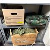 Image 1 : Military cargo parachutes w/ camouflage tarp & green military blanket