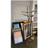 Image 1 : Large group of assorted framed paintings & portraits - includes Air trials / Lion w/ sword etc - app