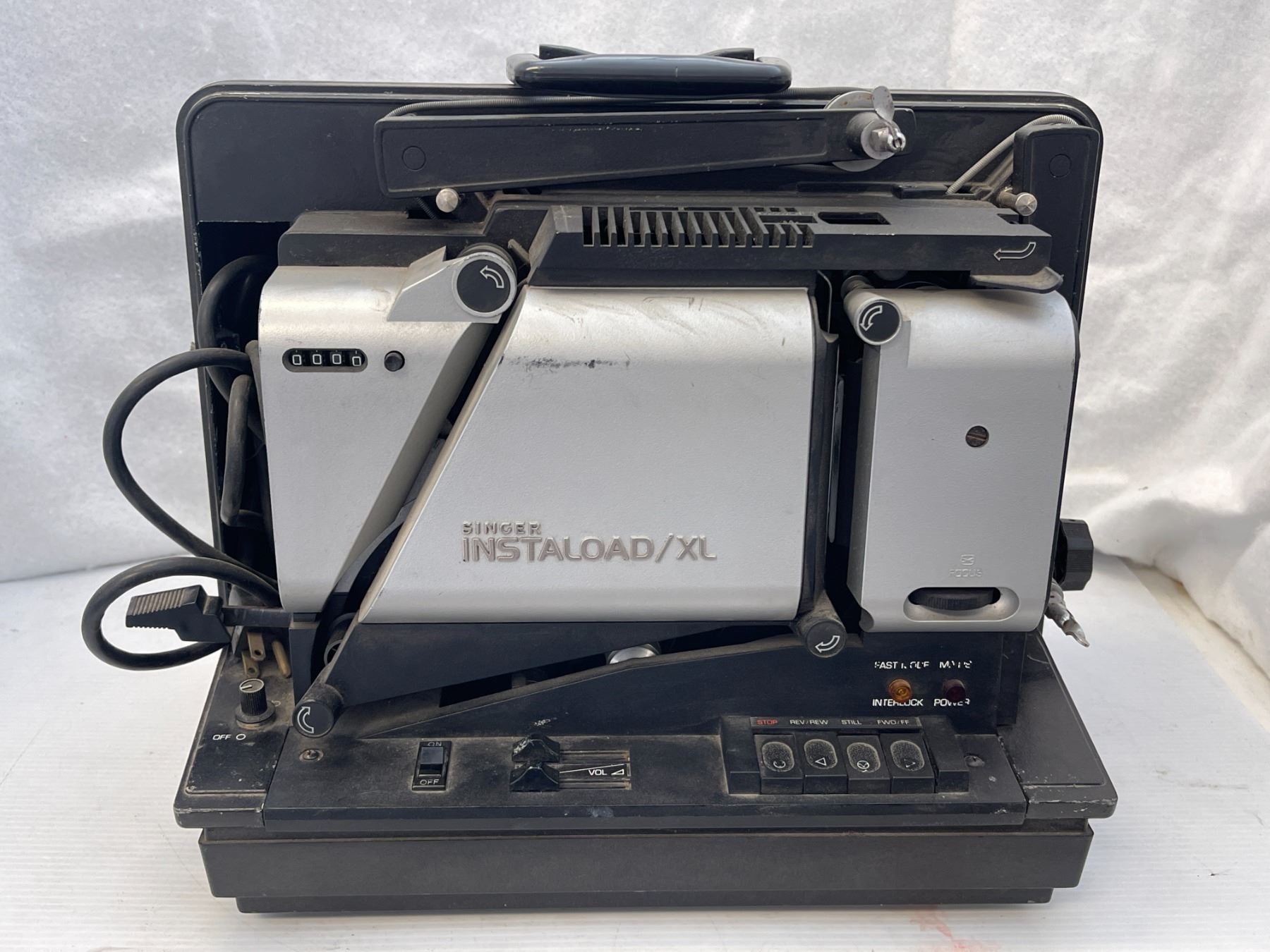 VINTAGE SINGER TELEX INSTALOAD XL 16MM PROJECTOR