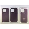 Image 2 : Original Apple iPhone 13 pro leather case - dark cherry - model A2703