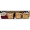 Image 1 : Shelf full of assorted micrometers crates & ceiling fan