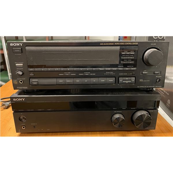 Group of 2 Sony stereo receivers - FM/AM stereo receiver (model: STR ...