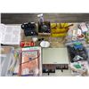 Image 3 : Group of assorted school supplies - includes Uni-ball fine pens / transparent tape / sharpies / penc