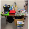Image 1 : Table lot full of assorted misc items - includes Stinger bug zappers / windup flashlight / first aid
