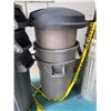 Image 3 : Group of assorted bins & garbage cans w/ misc tools - includes shovel /