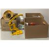 Image 1 : Group of misc items - includes button press tool / bolts / screws / pipe clamps / ridgid coupling et