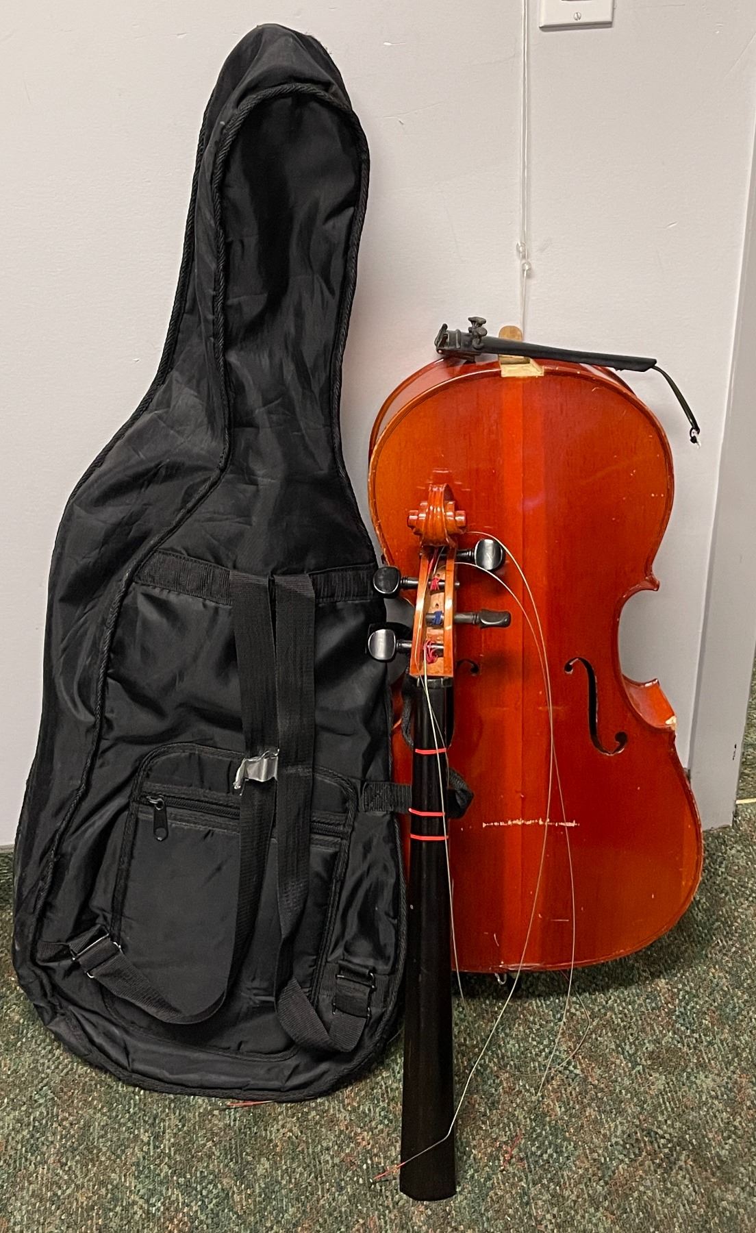 Mred String Missing Case Cello w/ travel case bag - missing strings
