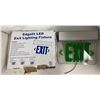 Image 1 : Group of 4 edgelit LED exit lighting fixtures