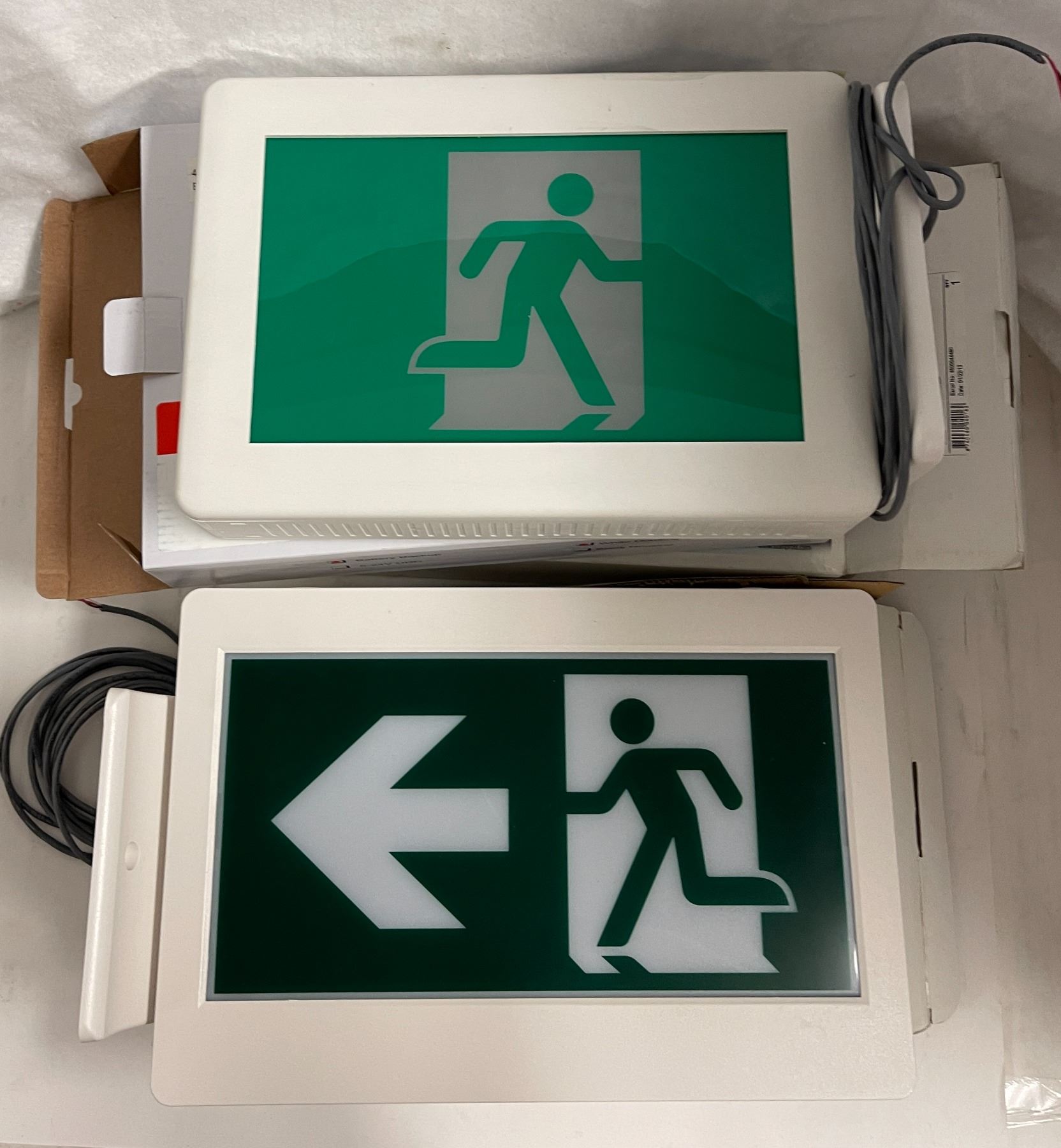 Old Led Running Light Sign Group of 3 running man LED signs - includes 2 Stanpro commercial ...