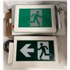 Image 2 : Group of 3 running man LED signs - includes 2 Stanpro commercial thermoplastic running man sign & Ul