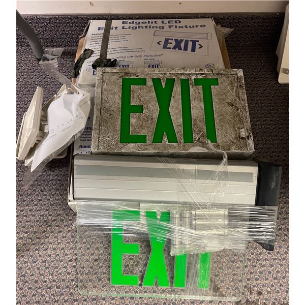 Group of 6 Exit - includes edgelit LED exit lighting fixture