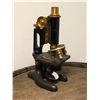 Image 1 : Bausch & Lombs - optical antique brass microscope - approx 11" tall
