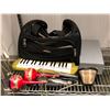 Image 1 : Group of assorted items - includes storage box / Samsonite work bag / mini piano etc