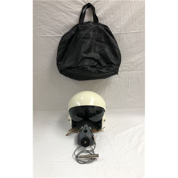 Fighter Pilot Prop Helmet w/ Gas Mask & bag