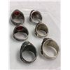 Image 3 : Group of 6 assorted United States Army prop metal rings