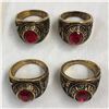 Image 2 : Set of 4 United States Marines prop metal rings