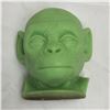 Image 1 : Silicone green small decorative monkey face