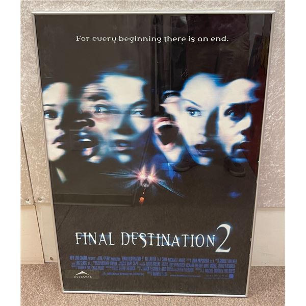 "Final Destination 2" framed movie poster - approx. 27 1/2in x 40 1/2in