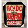 Image 1 : Framed AC/DC 1979 Tour Oakland CA memorabilia poster - approx. 30in x 38in