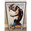 Image 1 : Vintage "King Kong" movie poster - approx. 30in x 55 1/2in (framed glass front cracked)