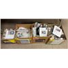 Image 1 : 4 Boxes full of assorted breakaway glasses/ rum bottles & plastic bottles