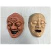 Image 1 : Group of 2 vintage Japanese porcelain Noh masks