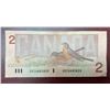 Image 2 : 1986 Canada 2 Dollars Uncirculated Canadian Thiessen Crow Banknote