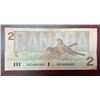 Image 2 : 1986 Canada 2 Dollars Uncirculated Canadian Thiessen Crow Banknote