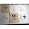 Image 1 : Assorted original movies/TV shows concept Alien characters sketches/drawings by Bill Terezakis